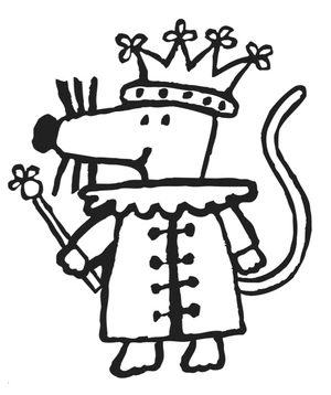 Maisy como rainha, página de colorir fácil de Maisy Mouse, impressão gratuita