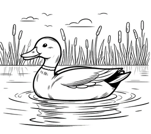 Página para Colorir Página para Colorir de Pato Marreco