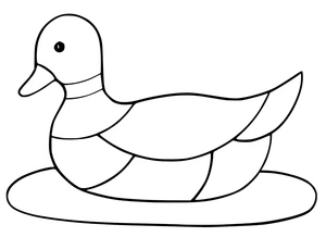 Página para Colorir Página para colorir de Pato Marreco Simples