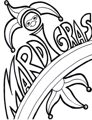 Página para Colorir Carnaval Grátis