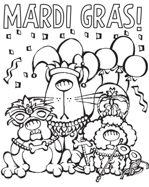 Animais do Mardi Gras