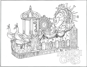 Página para Colorir Página para Colorir do Mardi Gras
