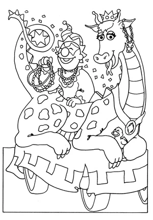 Página para Colorir Página para Colorir do Festival Mardi Gras