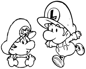 Bebê Mario e Luigi