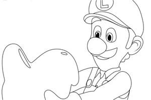 Página para Colorir Luigi e Seu Amigo