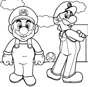 Mario e Luigi se divertindo