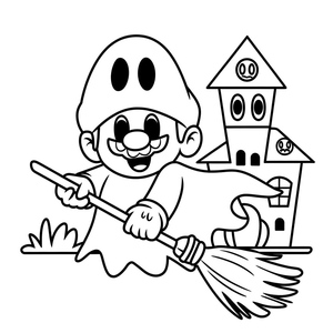 Mario de Halloween para imprimir