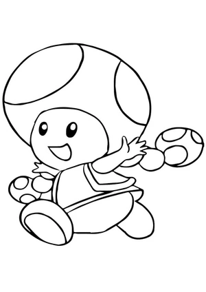Página para Colorir Diversão da Toadette