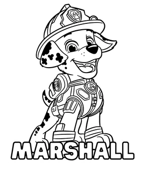 Página para Colorir Marshall Adorável