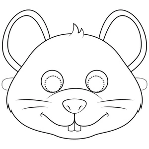 Página para Colorir Rato Mascarado