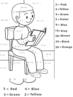 Colorir por Número Matemática: Adição e Subtração