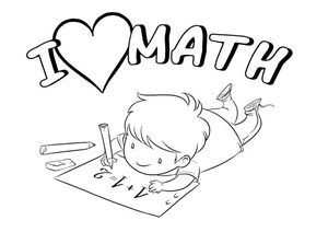 Página para Colorir Amante de Matemática
