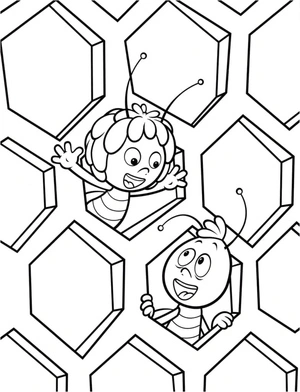 Página para Colorir Willy e Maya
