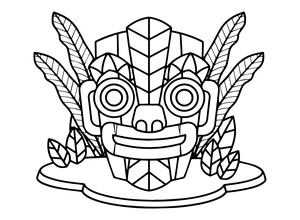 Página para Colorir Civilização Maia Antiga