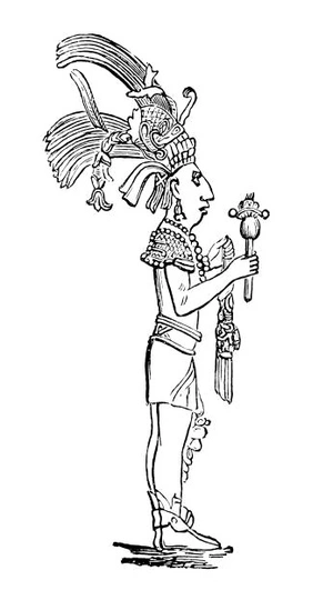 Página para Colorir Página para Colorir: Relevo do Rei Maia em Palenque