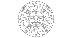Página para Colorir Desenhos Maias Simples