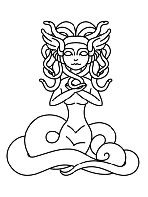 Página para Colorir Medusa, a Grande para colorir
