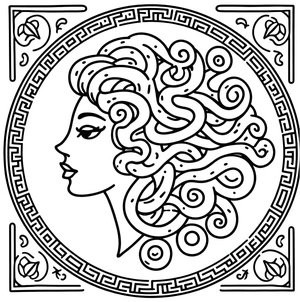 Página para Colorir Foto da Medusa