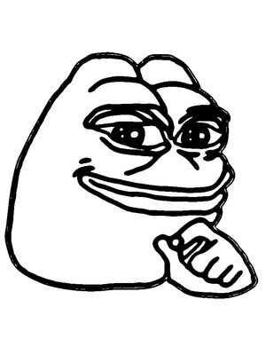 Página para Colorir Meme do Sapo com Atitude