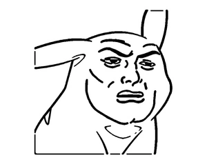 Página para Colorir Página para Colorir Meme do Pikachu