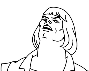 Página para Colorir Meme do He-Man Cantando