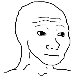 Página para Colorir Meme Wojak