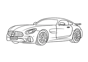 Página para Colorir Mercedes Fantástica