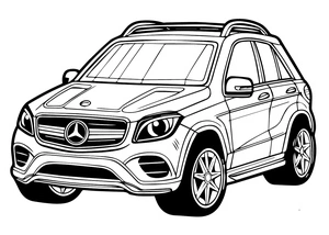 Página para Colorir Página para Colorir de Carro Mercedes Benz