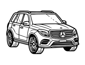 Página para Colorir Página de Colorir Carro Mercedes-Benz Grátis
