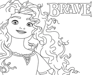 Página para Colorir Merida Simples
