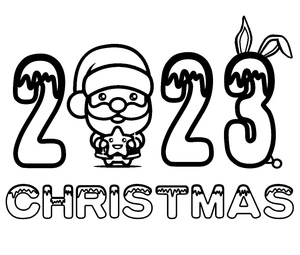 Página para Colorir Diversão de Colorir de Natal 2023 para Crianças