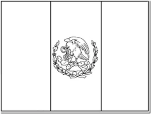 Página para Colorir Página para colorir da bandeira do México