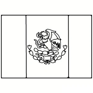Página para Colorir Bandeira do México