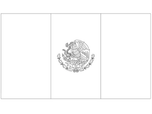 Página para Colorir Página para Colorir da Bandeira do México para Imprimir