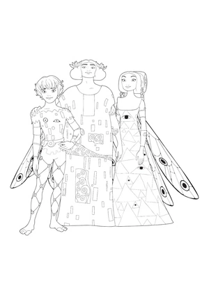 Página para Colorir 3- Mia e Eu