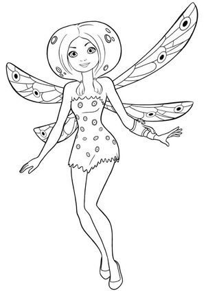 Página para Colorir: Mia and Me para Crianças