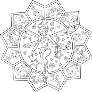 Mandala inspirada em "Mia and Me"
