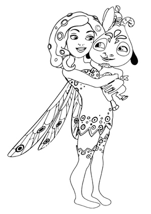 Página para Colorir de Mia and Phuddle