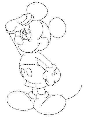 Mickey Mouse para Traçar - Download Grátis