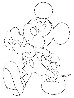 Página para Colorir Página para Traçar do Mickey Mouse para Imprimir