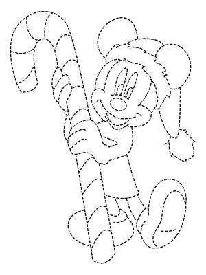 Página para Colorir Página para Colorir do Mickey Mouse de Natal para Rastreio