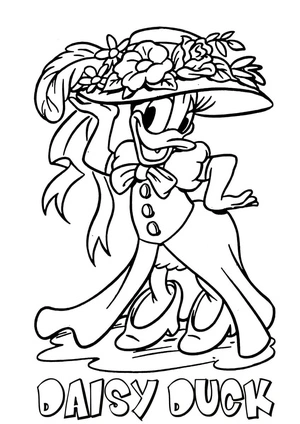 Página para Colorir Daisy, a Pata