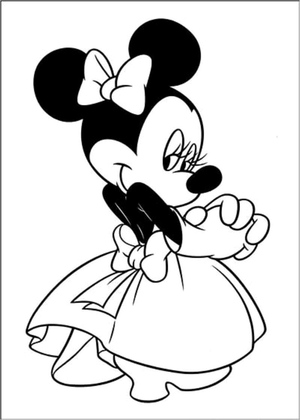 Minnie Mouse é tímida