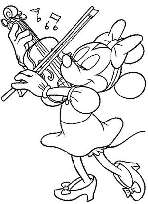 Minnie Mouse Tocando Violino