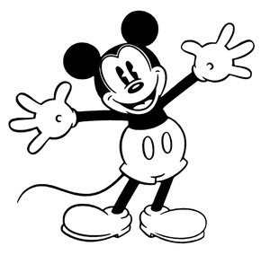Página para Colorir Mickey Vintage