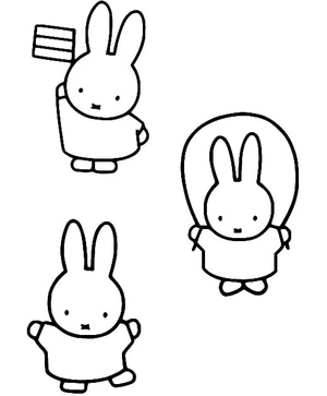 Página para Colorir Página para Colorir da Miffy para Imprimir