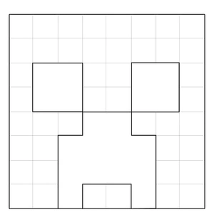 Página para Colorir Rosto do Creeper