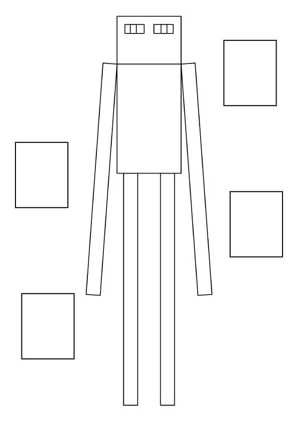 Página para Colorir Andarilho das Sombras Enderman