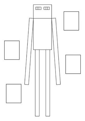 Página para Colorir Andarilho das Sombras Enderman