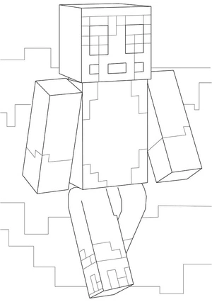 Página para Colorir Stampy do Minecraft